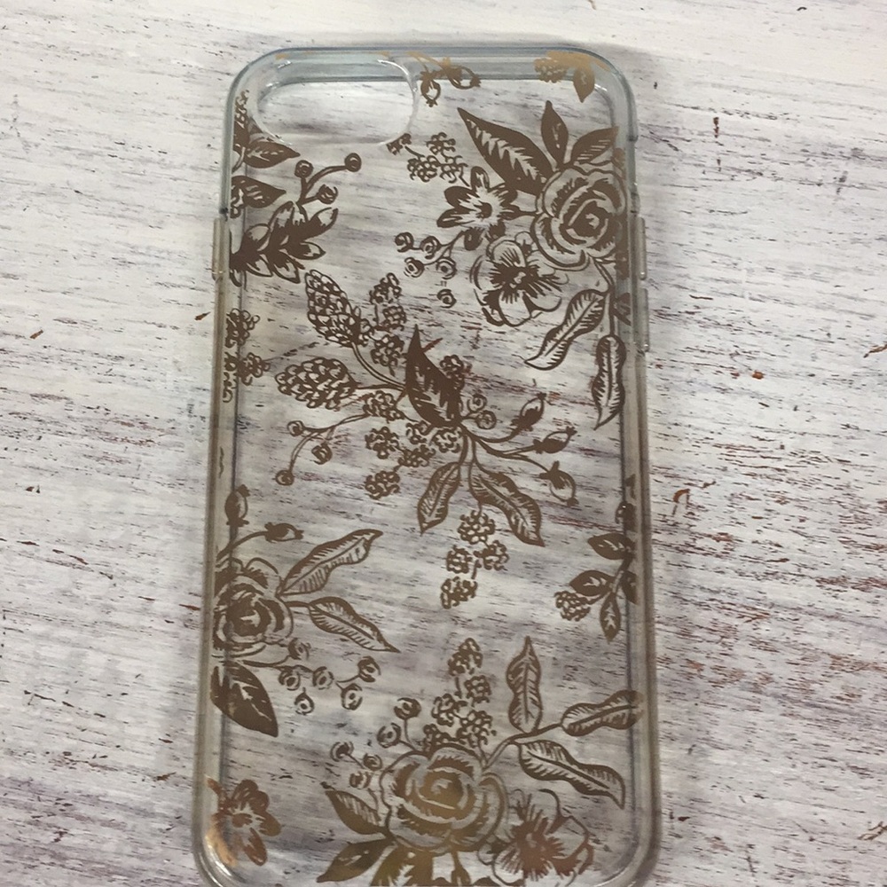 Rifle Paper Company Clear/gold iPhone 6 cover